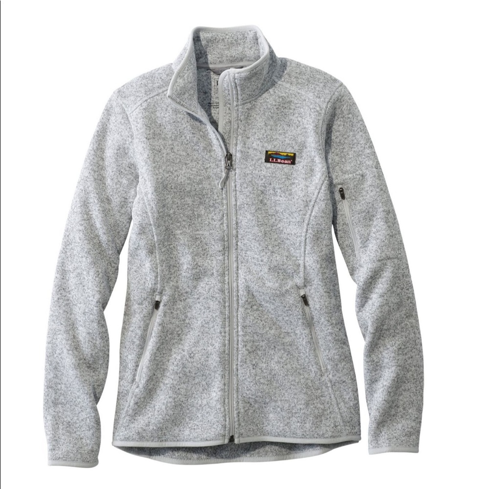 Gray LL Bean full-zip fleece
